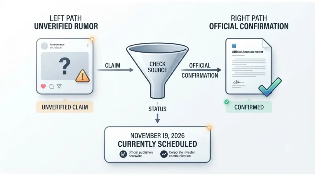 GTA 6 delay rumors vs confirmed release information with official source verification