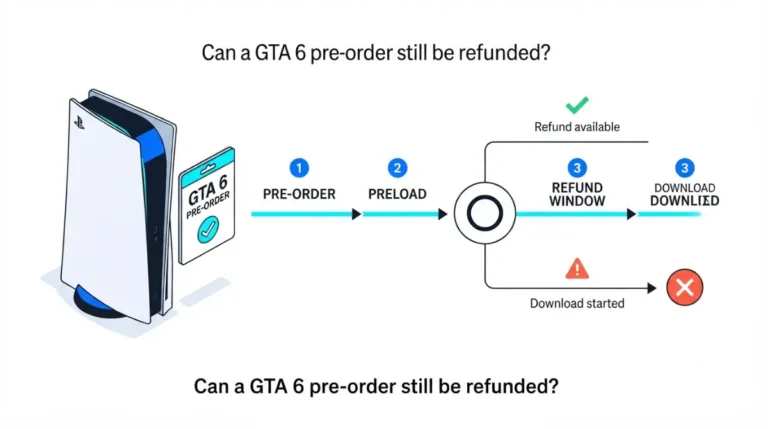 GTA 6 pre-order refund decision showing preload, download, and refund eligibility