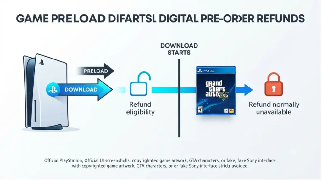GTA 6 preload showing how starting a download can affect pre-order refund eligibility