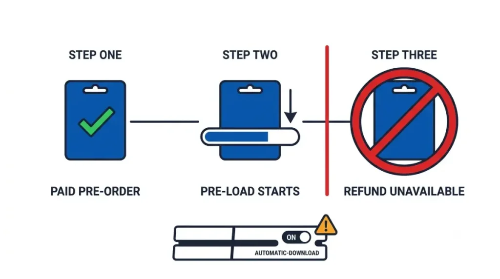Timeline explaining how GTA 6 pre-loading on PS5 ends the PlayStation Store refund window